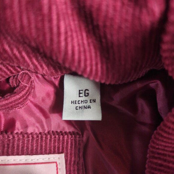 Levi’s Strauss Mens XL Corduroy Puffer Jacket Burgundy Maroon Winter - Picture 4 of 11